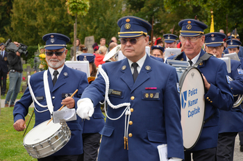 La fanfare du Corps Royal de la Police de Namur. 
