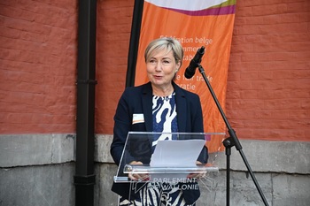 Cécile Neven, durant son discours.