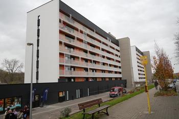 L'un des immeubles dans lesquels 171 logements ont été rénovés à Salzinnes.