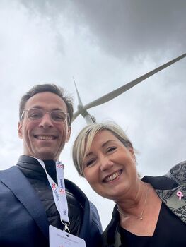 Cécile Neven et Gregoire Dallemagne, CEO de Luminus.