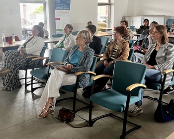 Le public de la présentation avec notamment Cécile Neven. 